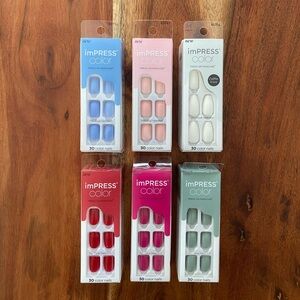 imPRESS Color No Glue Press-On Nails Bundle (6 Kits)